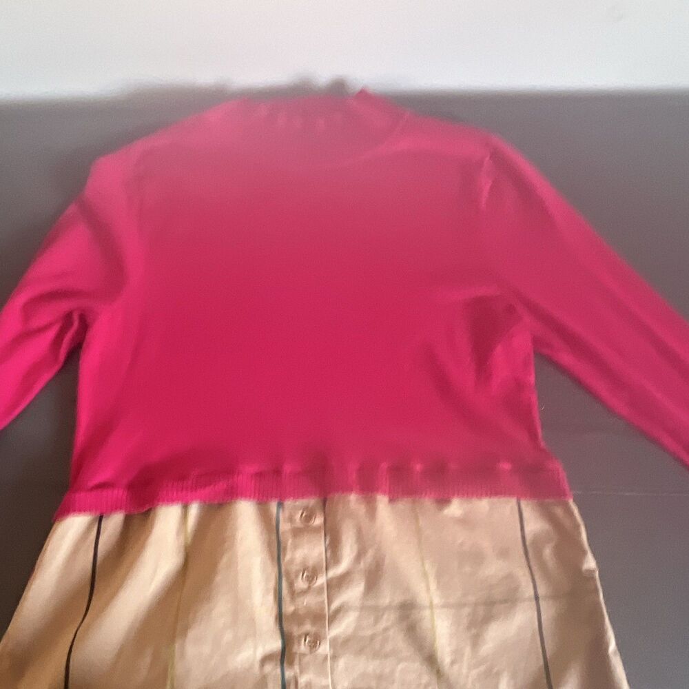 7th Avenue Design Studio NY&Co Women’s M Pink/Beige Colorblock Turtleneck